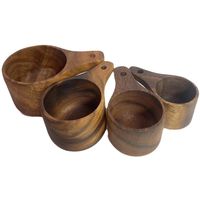 Woman-Kind Acacia Wood Measuring Cups 